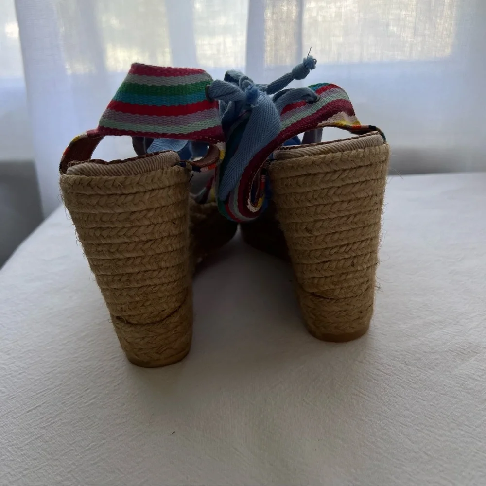 PENELOPE CHILVERS High Catalina Picasso Espadrille Multi Stripe Size 37